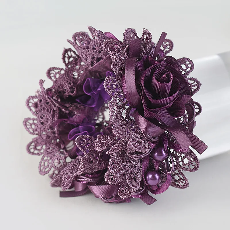 Haargummis Kopf Blume Gummi Gummibänder Pеkuuки Mohamedс Zubehör Para El Cabello Haarschmuck für Frauen – Detail 4