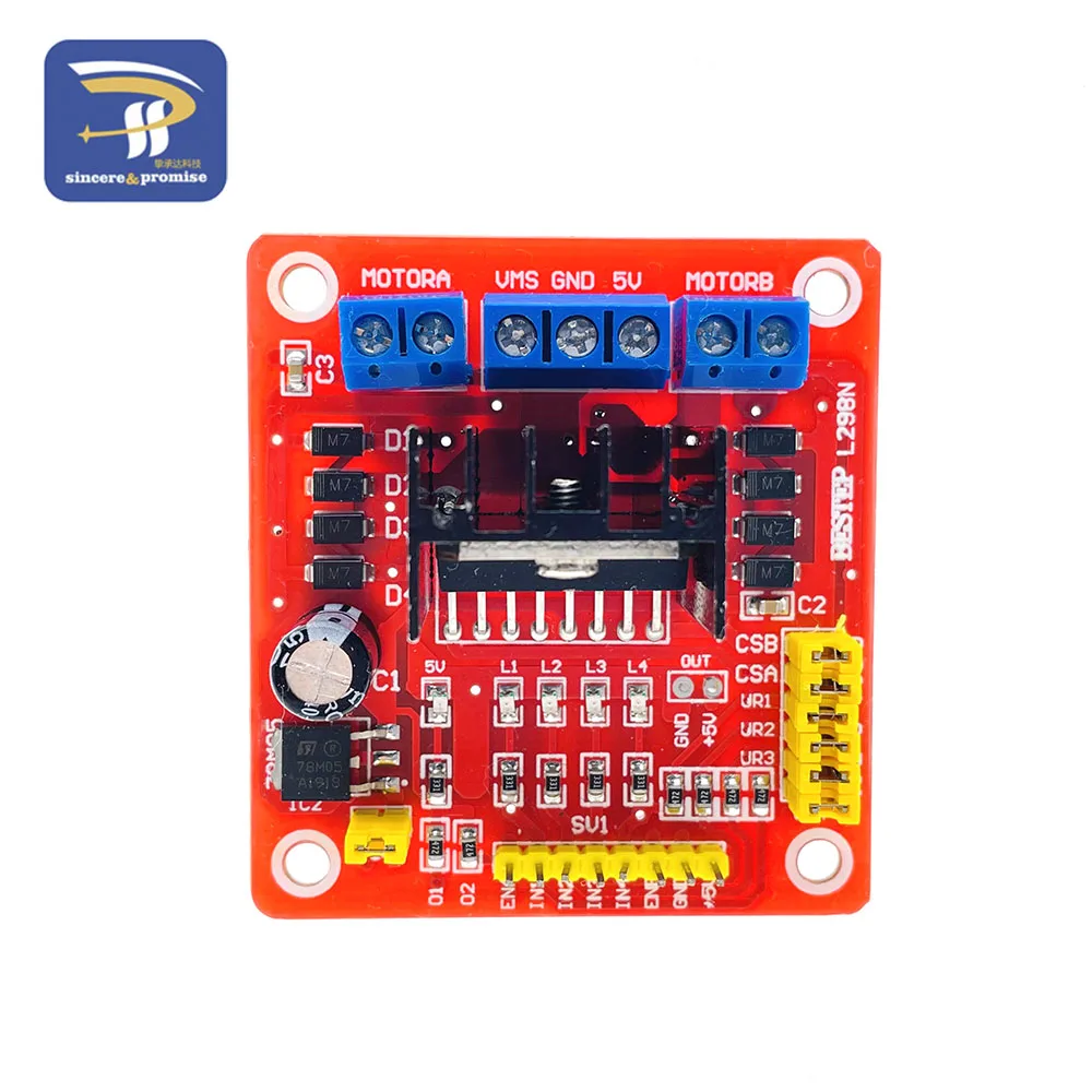 L298N DC Motor Driver Module Stepper Motor Board Dual H Bridge Max 20W 2A / Bridge For Arduino