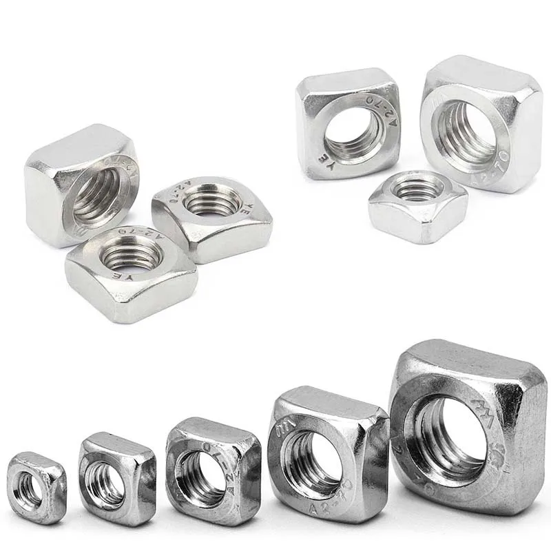 1-50pcs Stainles Steel M3 M4 M5 M6 M8 M10 M12 Square Nuts