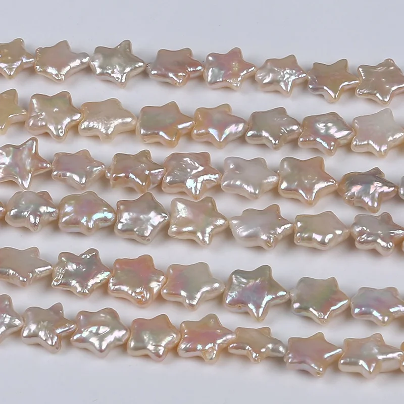 Loose Beads Hot Sale 10-12mm Star Shape Freshwater Pearl AAA Natural Strand for Making Jewelry