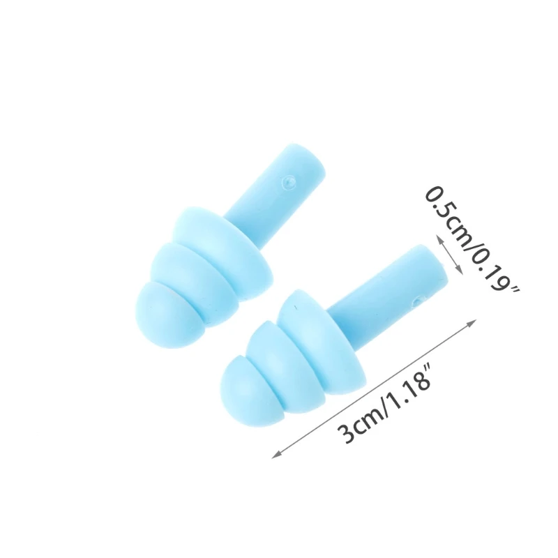 2pcs Silicone Ear Plugs Anti Noise Snore Earplugs Comfortable For Study Sleep Drop Shipping