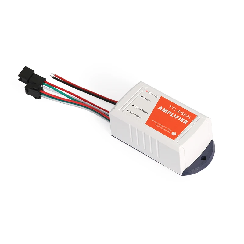 SPI Signal Amplifier DC5-24V Optical Isolation TTL 1CH Signal Repeater RGB LED Strip Signal Enhancer Extend 200m