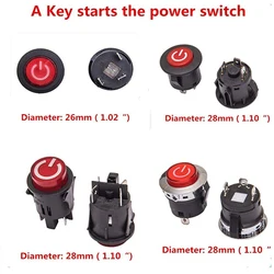 Power Switch Button Start Switch Replacement Accessory, for  12VDC Applicable with Children's Electric Ride-on Vehicles