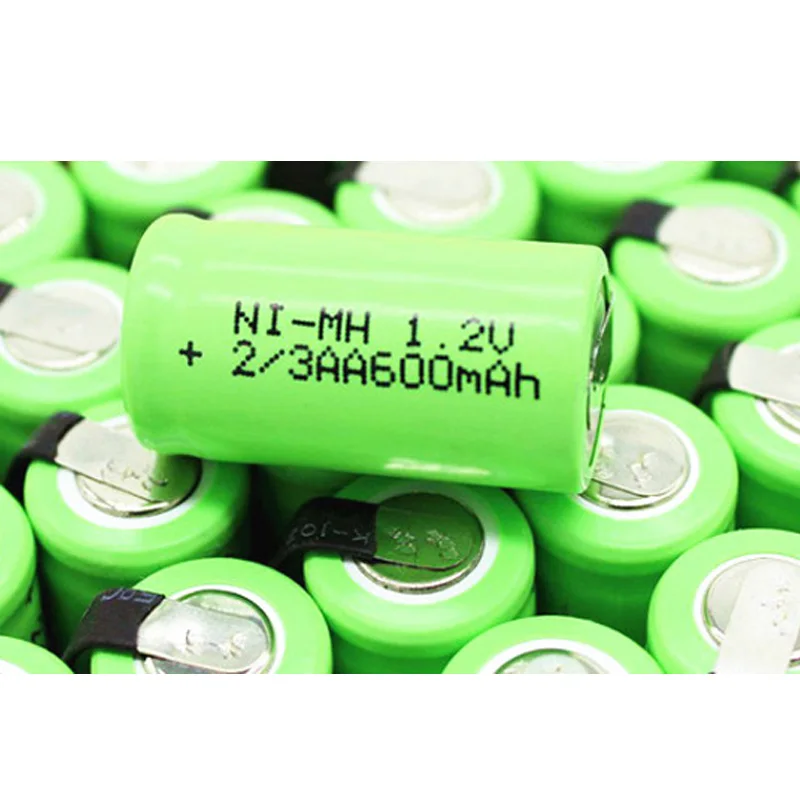 Ajqq-ワイヤー用バッテリー,充電式グリーンストリップ,2/3aa 600mah,シェーバー用溶接パッド