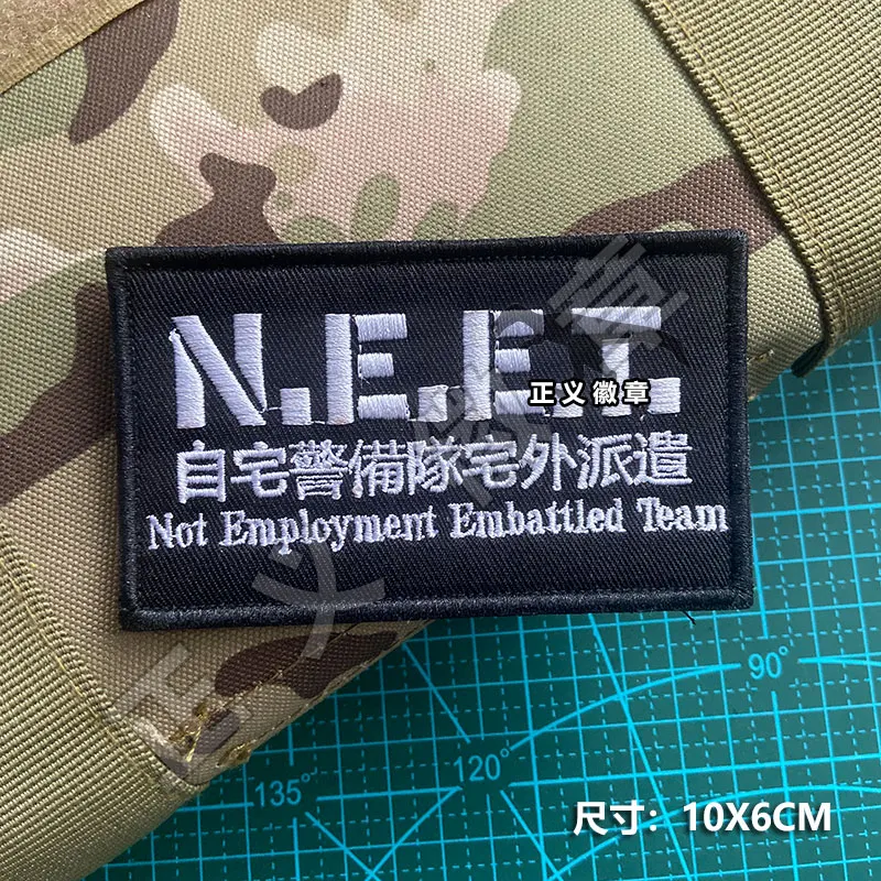 NEET Team member Embroidered Badge Not in Education Employmentor Traini Patches For Clothing Bag Sticker