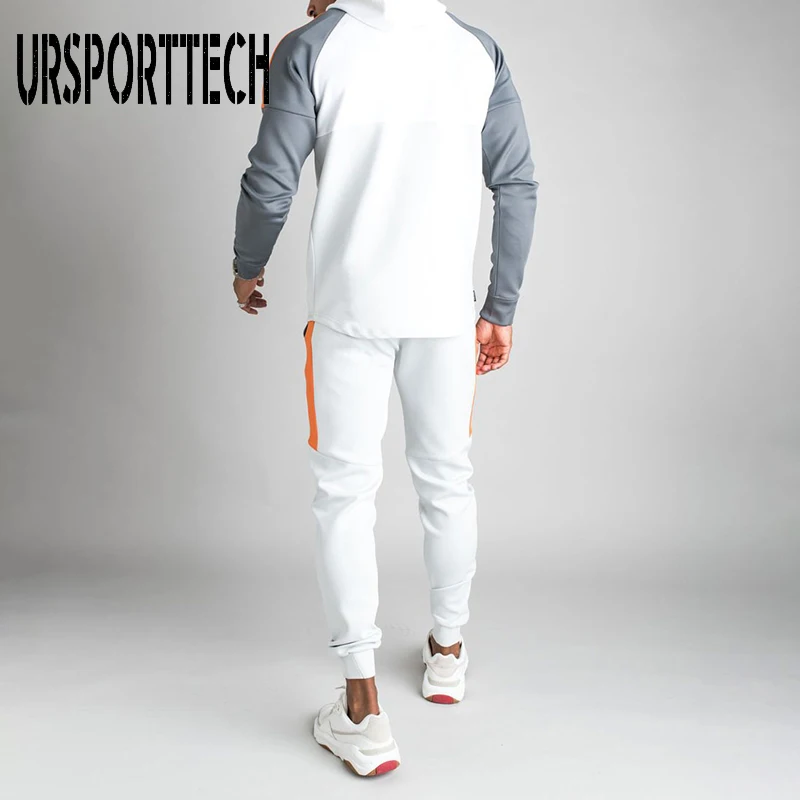 Men Joggers Suit Sets Solid Tracksuit Man Brand Spring Autumn Sport Suit Male Hoodies+ Pants Warm Sportswear Men\'s Clothing