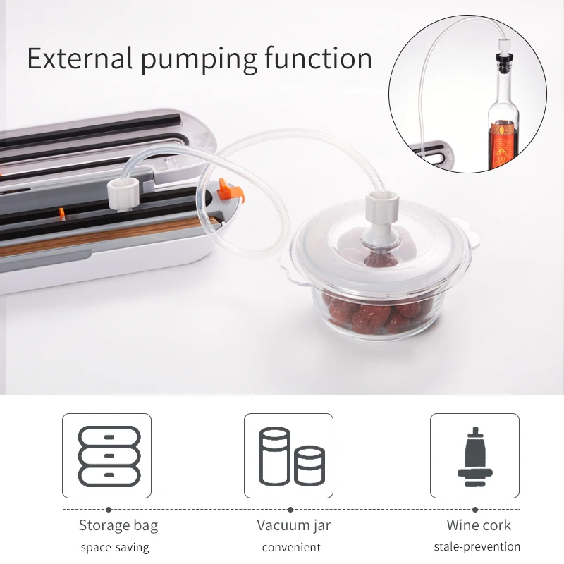 Macchina Per L'imballaggio alimentare Sigillatore di Vuoto Con 10pcs di Trasporto di Vuoto di Tenuta Della Macchina Cibo Vacuum Sealer Packer