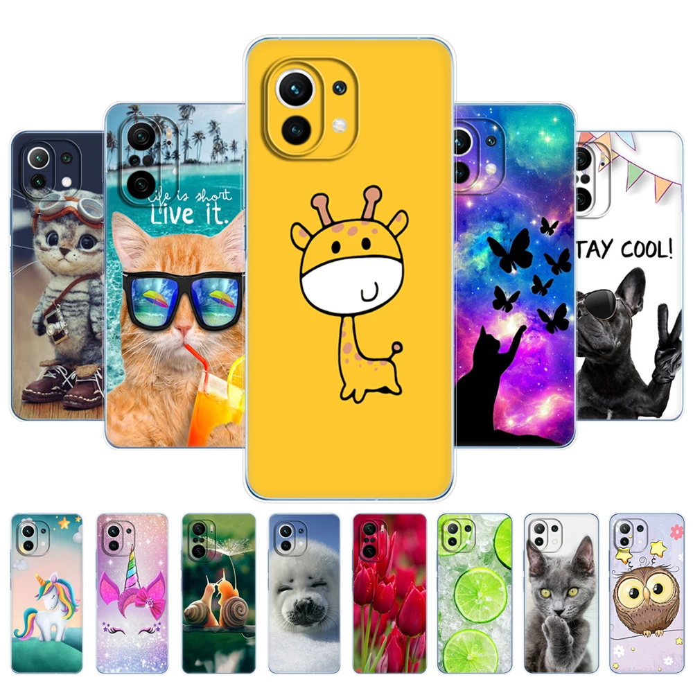 For xiaomi Mi 11 Mi 11 Lite 4G 5G NE Mi 11i Mi 11 Ultra Case Back For xiaomi11 i 11Lite Phone Cover Xiomi Mi11Lite Silicon TPU