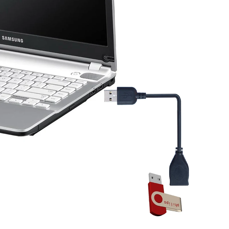 15cm USB 2.0 A rozszerzenie męskie i żeńskie kabel z przejściówką