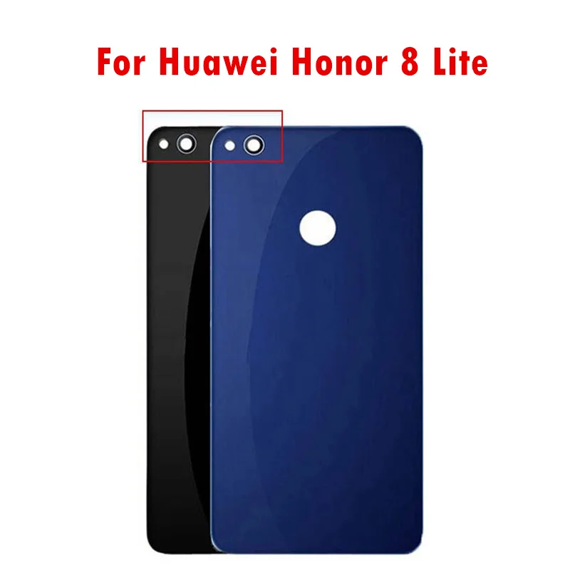 For Huawei Honor 8 Lite Back Glass For Huawei Honor 8 Back Glass Cover Honor8 Lite Rear Door Housing Case Panel Battery Cover