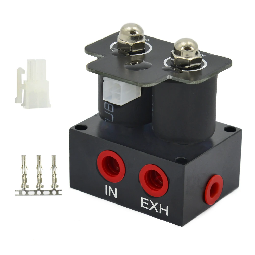 Universal Motorcycle 12V Solenoid Valve Air Ride Suspension Manifold Valve Set With Remote Controller 0-200psi