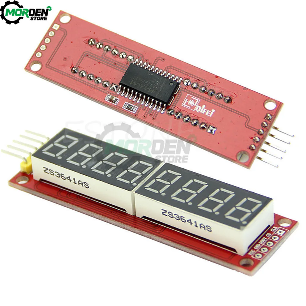 7-Segment MAX7219 LED Dot Matrix 8 Digit Digital Tube Display Control Module For Arduino 3.3V 5V Microcontroller Serial Driver