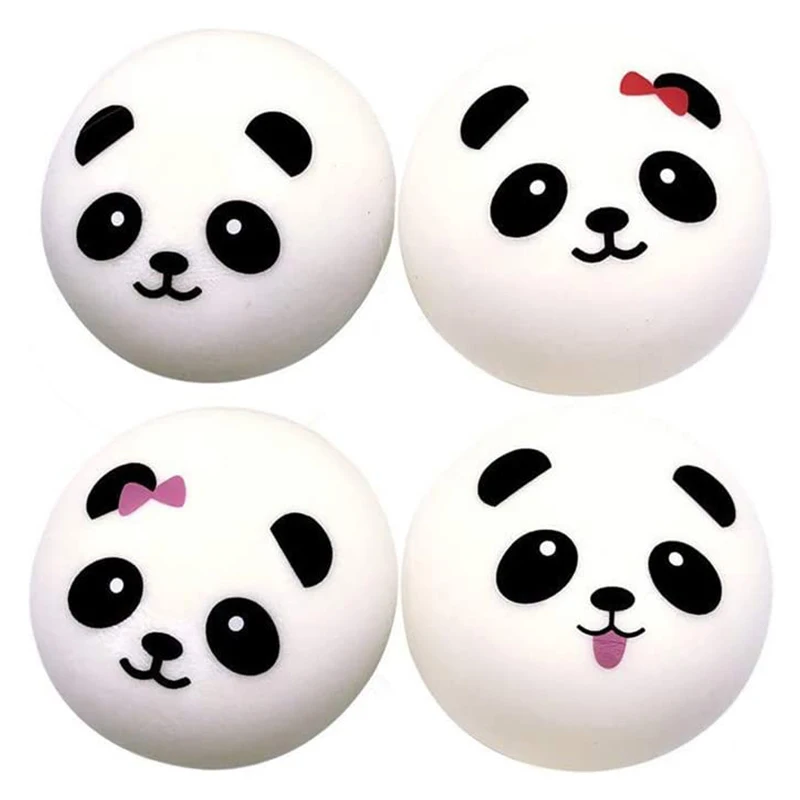 2020 New Fashion Funny Squishy Ball Slow Rising Kids Toys Panda Dog Face Stress Reliever Squeeze Toys Collection Gift For Kids