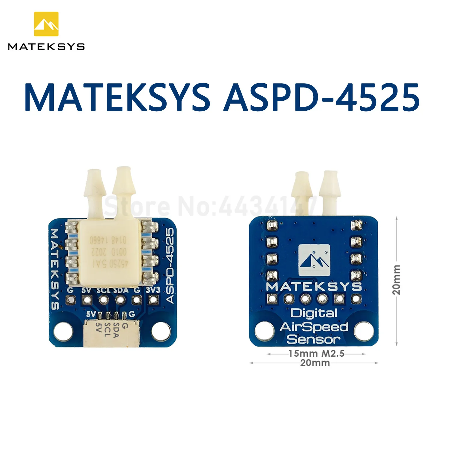 Matek System Mateksys 4525 Analog Airspeed Sensor ASPD-4525 for RC FPV Racing Drone Frame F405 F722 F411 WING