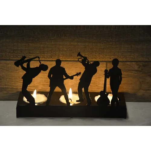 Pnr Trıple (Saxophone) MUsIc Metal Candle Holder Candlestick