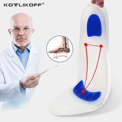 KOTLIKOFF Weichen Medizinischen Silikon Gel Einlegesohlen Flatfoot Arch Unterstützung Orthopädische Schuhe Sohle Einlegesohlen Pad Für Schuhe Plantarfasziitis