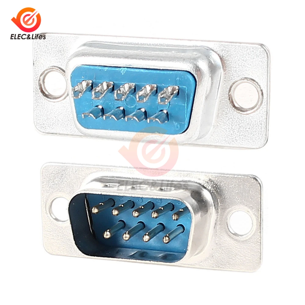 10PCS D-SUB DB9 DB15 DB25 Adapter 9/15/25 Pin Male Female connector Welded RS232 Serial VGA Female male Plug Socket connector