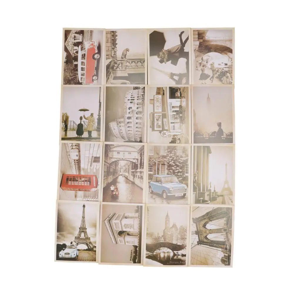 32 шт./кор. старинное здание пейзаж Почтовые открытки Винтаж Ретро Стиль Креатив приветствие подарок Почтовые открытки s свадебные пригласит...