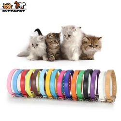 SUPREPET PU Cat Collars Colorful Soft Collar for Cats Leather Kitten Necklace Dog Puppy Adjustable Lead Collar Pet Products