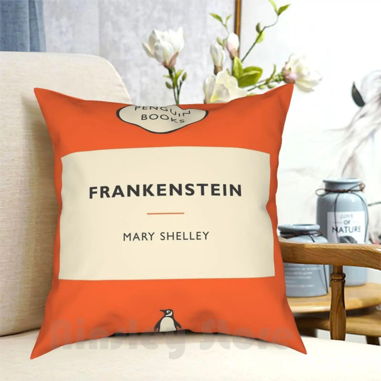 Penguin Book Frankenstein Pillow Case Printed Home Soft Throw Pillow Penguin Book Frankenstein Penguin Book Frankenstein