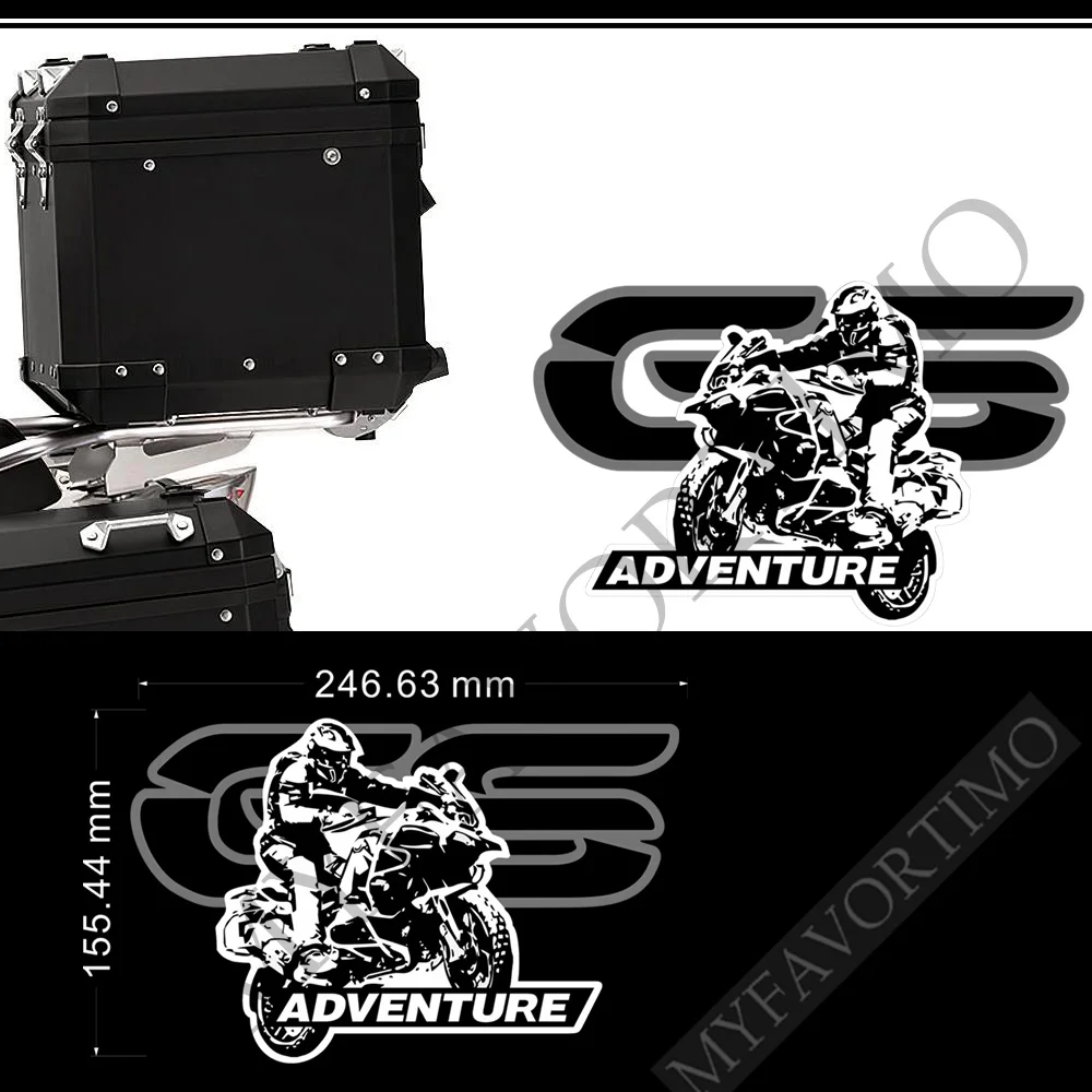 

For BMW R1200GS F850GS F800GS R1250GS F750GS G310GS R1150GS GSA HP Stickers Trunk Panniers Luggage Aluminium Cases Adventure