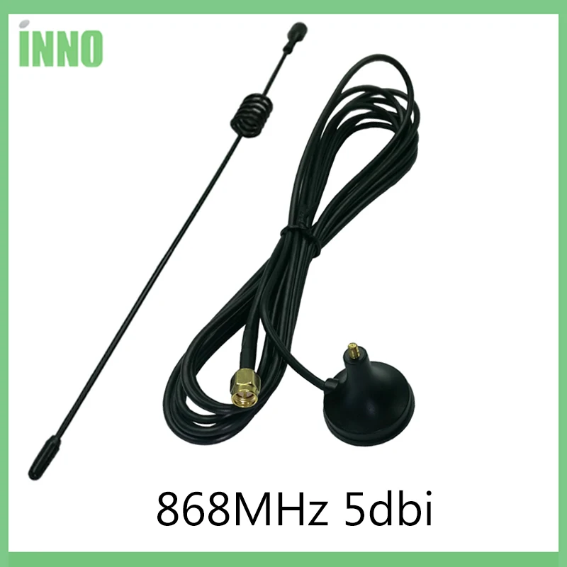 Eoth 868Mhz Antena 900-1800 Mhz GSM 3G 5dbi SMA Męski IOT 300cm Kabel 868 915 mhz Antena Sucker Antena podstawa anteny magnetyczne