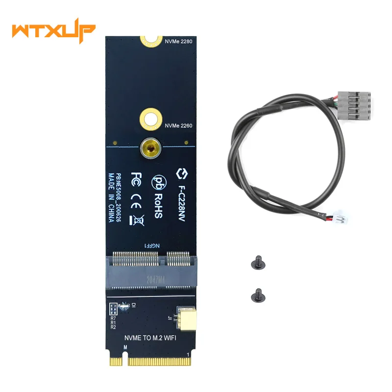 

Wifi Adapter M.2 A+E Key to M2 M Key Slot wireless Bluetooth Network Card for BCM94352Z AX200 AX210 NVMe PCI express SSD Port