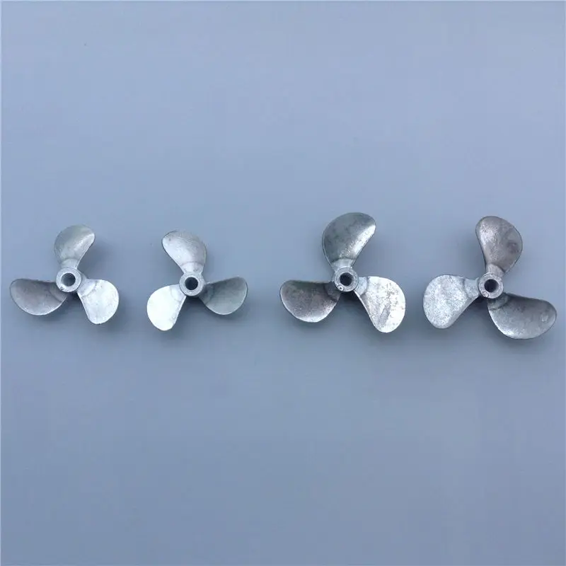 3-Blades Zinc Alloy Propeller Full Submerged Metal Propeller CW CCW Paddle for RC Feeding Boat Electric Bait Boat 4mm Shaft