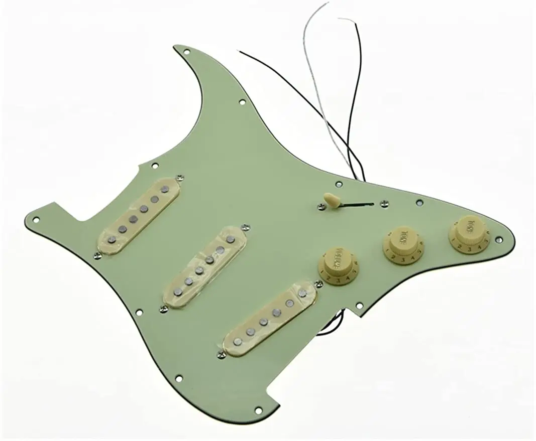 Upgrade Prewired Guitar Pickguard Configuration SSS Wilkinson Alnico Pickups for Strat Guitar