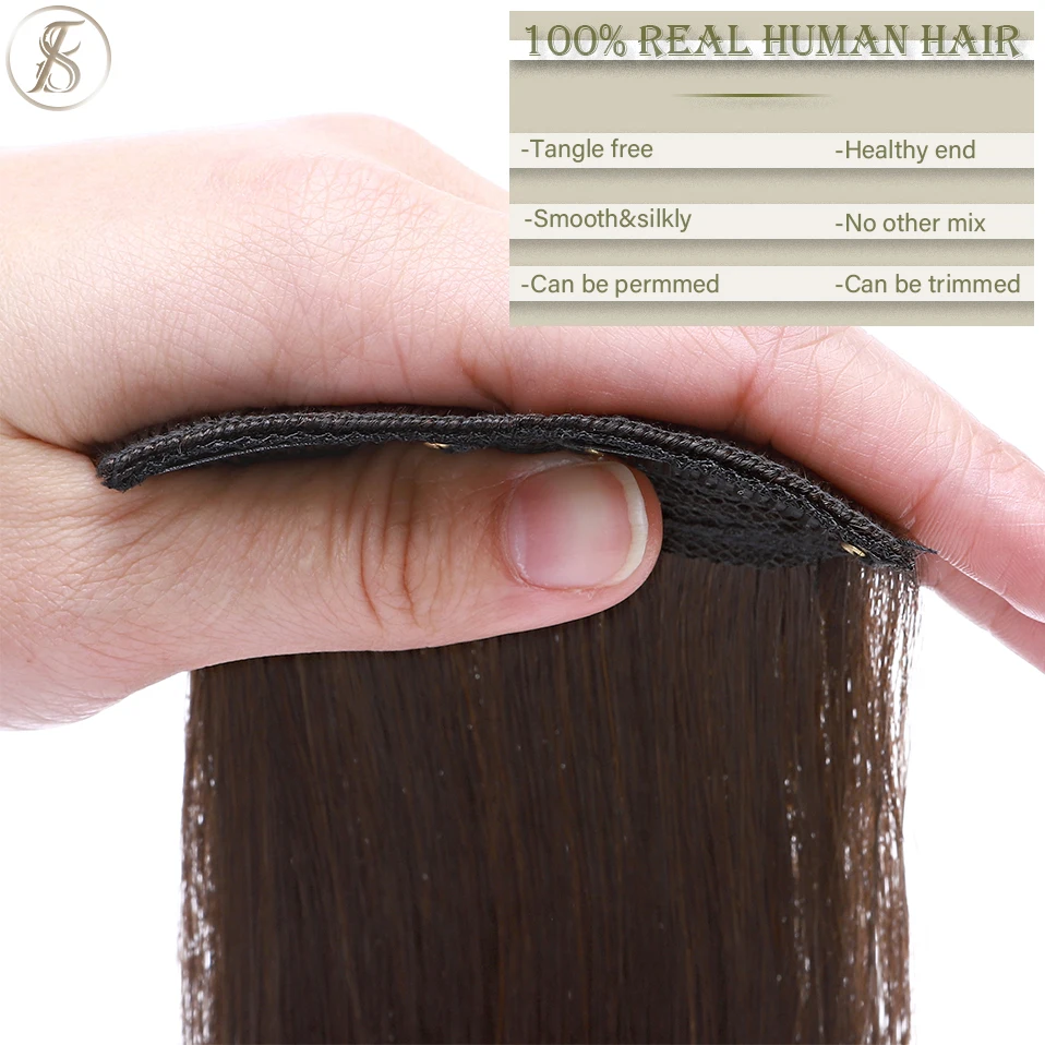 Clip TESS nelle estensioni dei capelli umani Clip per capelli con estensione naturale al 100% 8 cm Parrucchino Riforna il volume dei capelli Clip nei capelli naturali