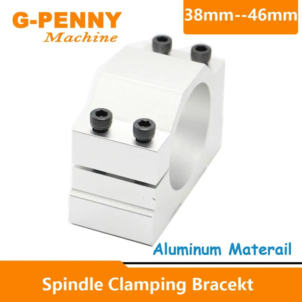 Free Shipping CNC Spindle Motor fixture 38mm,40mm,42mm,44mm,46mm Spindle Clamping bracekt Aluminium fixture