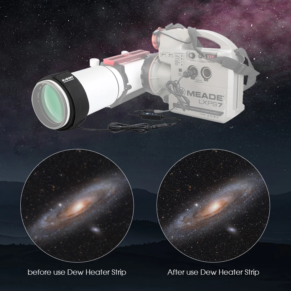SVBONY Black Dew Heizstreifen 12 V 480 mm/560 mm für astronomisches Teleskop/Kamera SLR-Objektiv SV192 – Detail 3