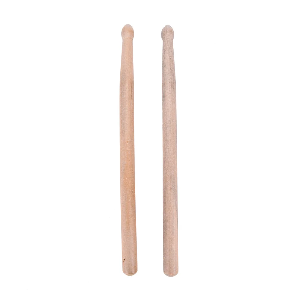 Hot Sale 1 Pair 5A Maple Drum Sticks Wood Wooden Tip Band Musical Instrument Drumsticks