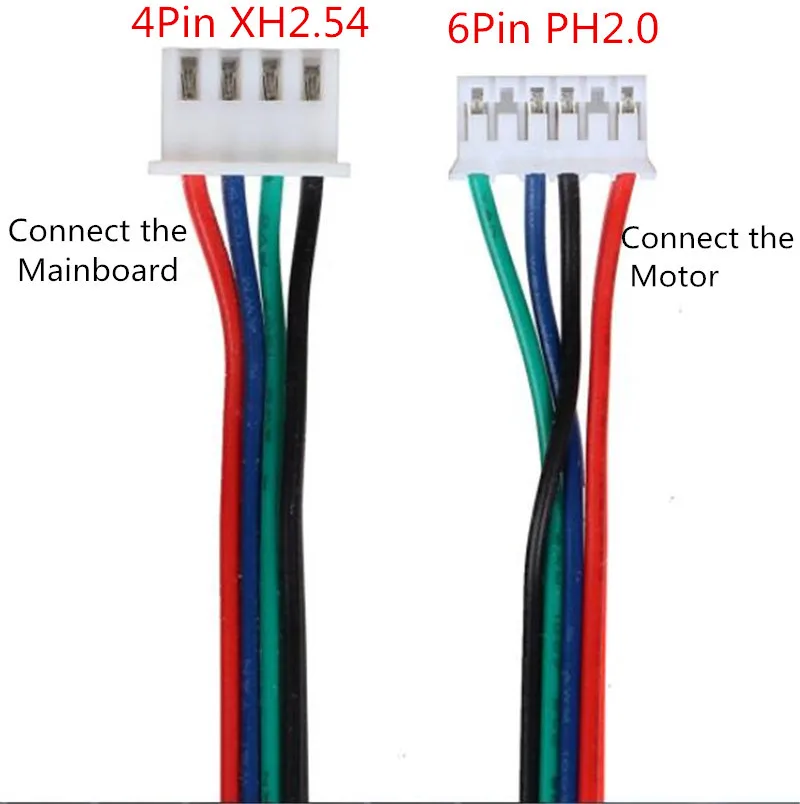 4 teile/los Schrittmotor Kabel 1M/2M/3M XH2.54 4pin-PH2.0 6pin Dupont zu Ph2.0 für Nema17 Schrittmotor Draht Stecker – Detail 6
