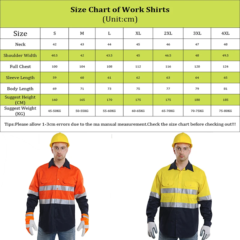 قميص عمل بلونين للسلامة ، ملابس عمال قابلة للتنفس ، كم طويل ، Hi Vis