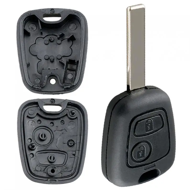 2 Buttons Car Remote Key Shell with Slot & 307 Blade Fit for Peugeot Partner Expert Boxer 206