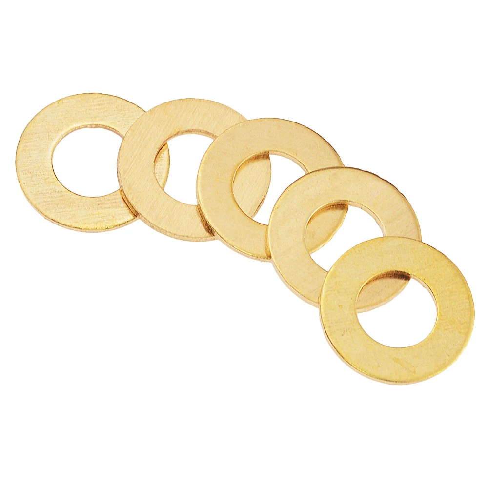 M3 M4 M5 M6 M8 M10 M12 M14 M16 M20 Meson Pad Copper Sheet Metal Collar Brass Disc Flat Washer Gasket Ring M3x6x0.5 M16x30x3 image 4