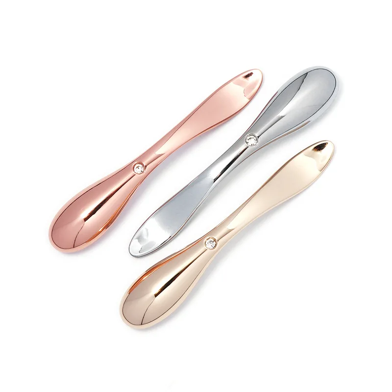 Eye Cream Applicator Cosmetic Spatulas Anti Wrinkle Eye Roller Massage Stick Facial Mask Spoon Gold Alloy Metal Skin Care Tools