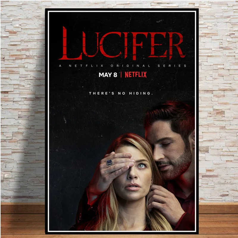 Lucifer 2019 TV Series Wall Art Poster - Hot New Season Oil Painting Canvas Decorative Pictures for Home Decoration
