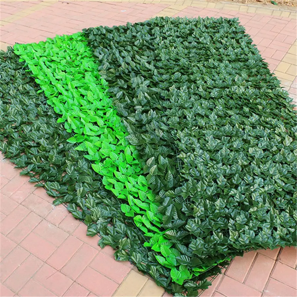 Artificial Balcony Green Leaf Fence Roll Up Panel, Ivy Privacy, Garden Fence, Backyard, Home Decor, Rattan Plants Wall