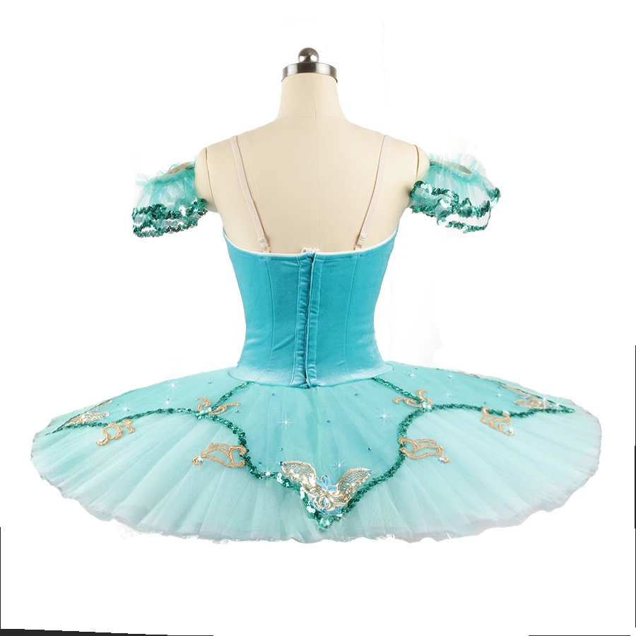 Women Professional Tutu Pancake Tutu Coppelia Classical Ballet Stage Costume Performance Tutus blue Sylvia Princess Florina 0216