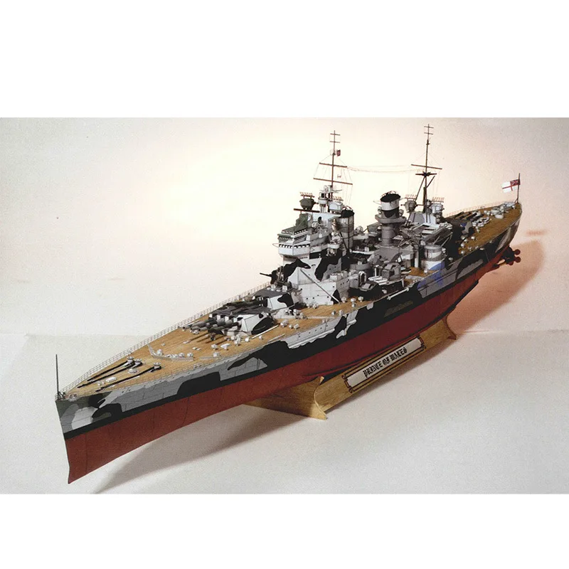 83CM WWII UK Wales Prince Battleship Warship DIY 3D Paper Card Model Building Sets Construction Toys Educational Toys Model