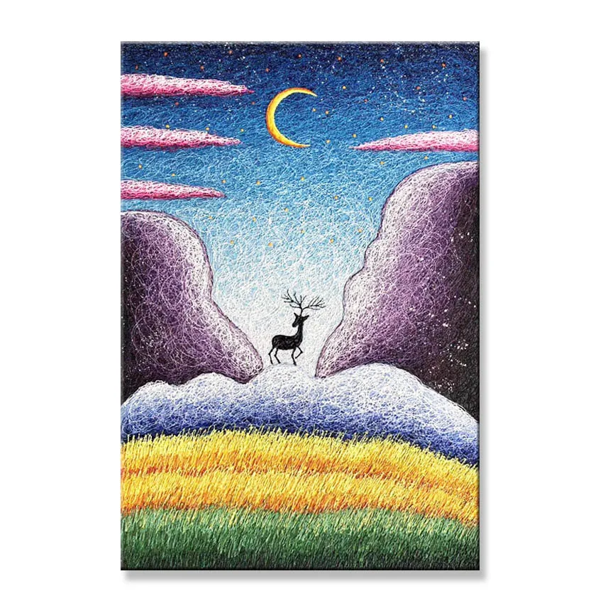 

2020 Line Drawing beautiful wedding wall decoration handmade abstract oil painting on canvas poster for living room bedroom