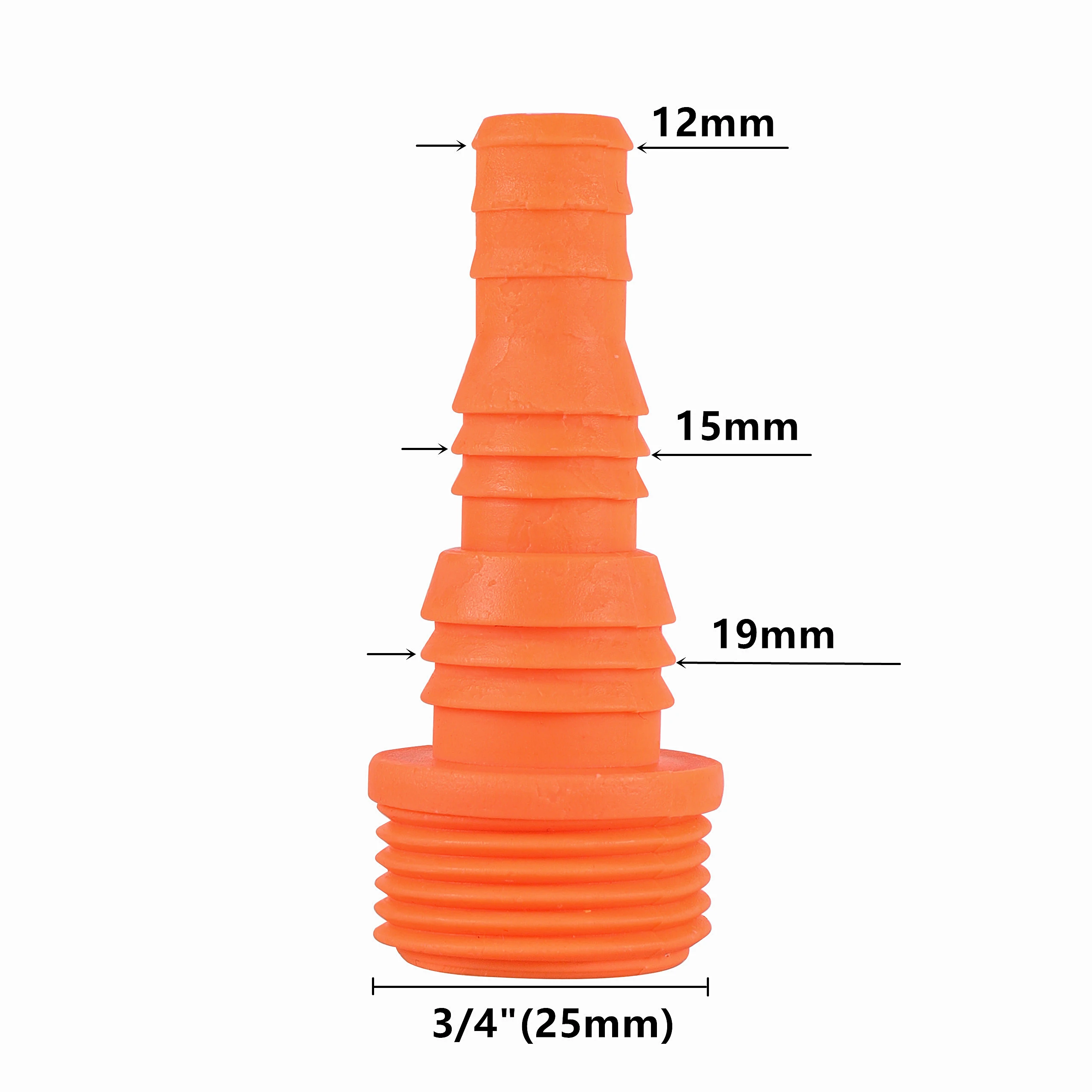 2 Pcs Orange 16/20/25mm Pipe Barbed Quick Connector Garden Irrigation Water Gun Joint Car Washing Cleaning Watering Pipe Fitting