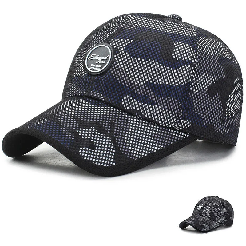 

Spring Autumn Men Breathable Dome Camouflage Mesh Baseball Caps Summer Women Outdoor Casual Riding Windproof Sunscreen Hat C66