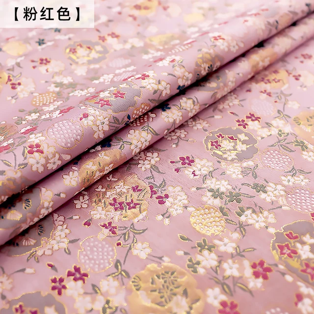 Diseñador de telas damasco con patrón de jacquard brocado para coser cheongsam y kimono, material de patchwork de ropa DIY