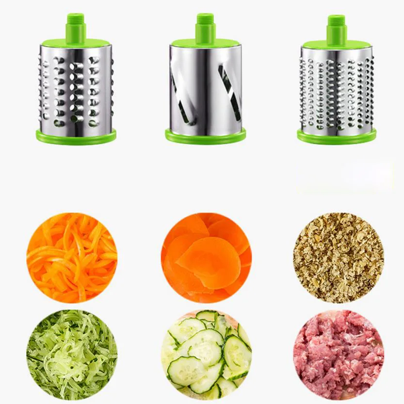 Kentang Wortel Keju Mesin Penghancur Sayuran Cutter Bulat Slicer Parutan Food Processor Perajang Sayuran Dapur Roller Gadget Alat