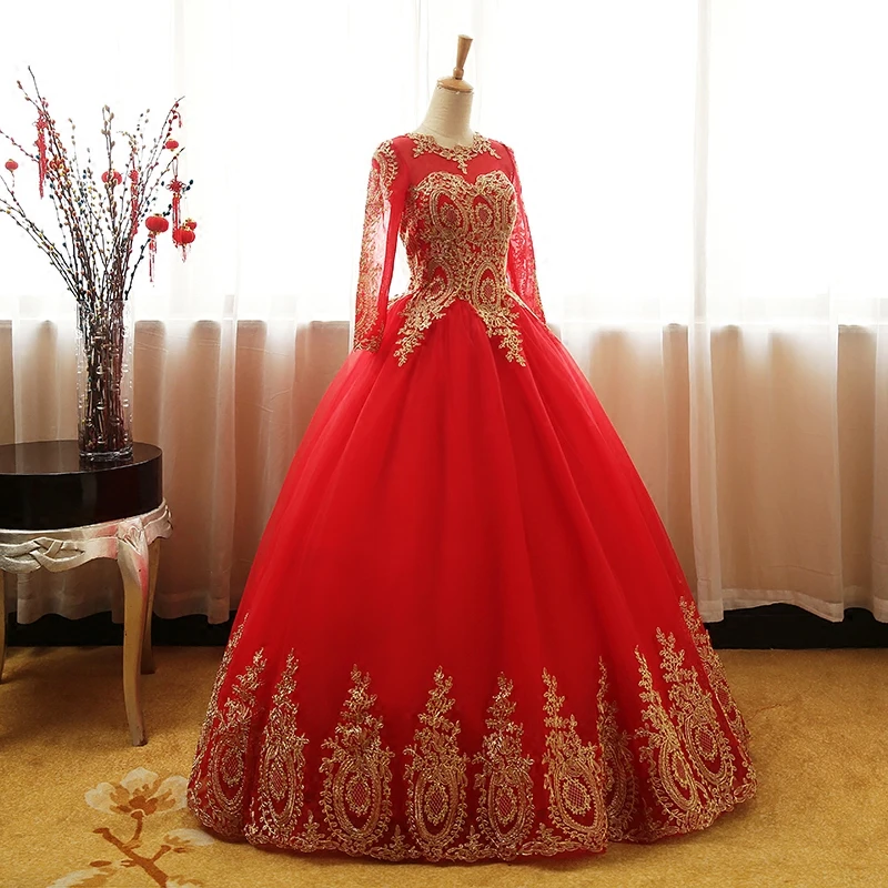 2024 nuevo Vestido De fiesta rojo De encaje Vintage vestidos De quinceañera Vestido De Novia personalizado De talla grande Color caramelo Vestido De