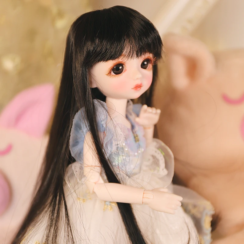 

DBS 1/4 1/6 BJD Wigs with bangs fit Little Angel series only wig no doll no clothes girl gift toy