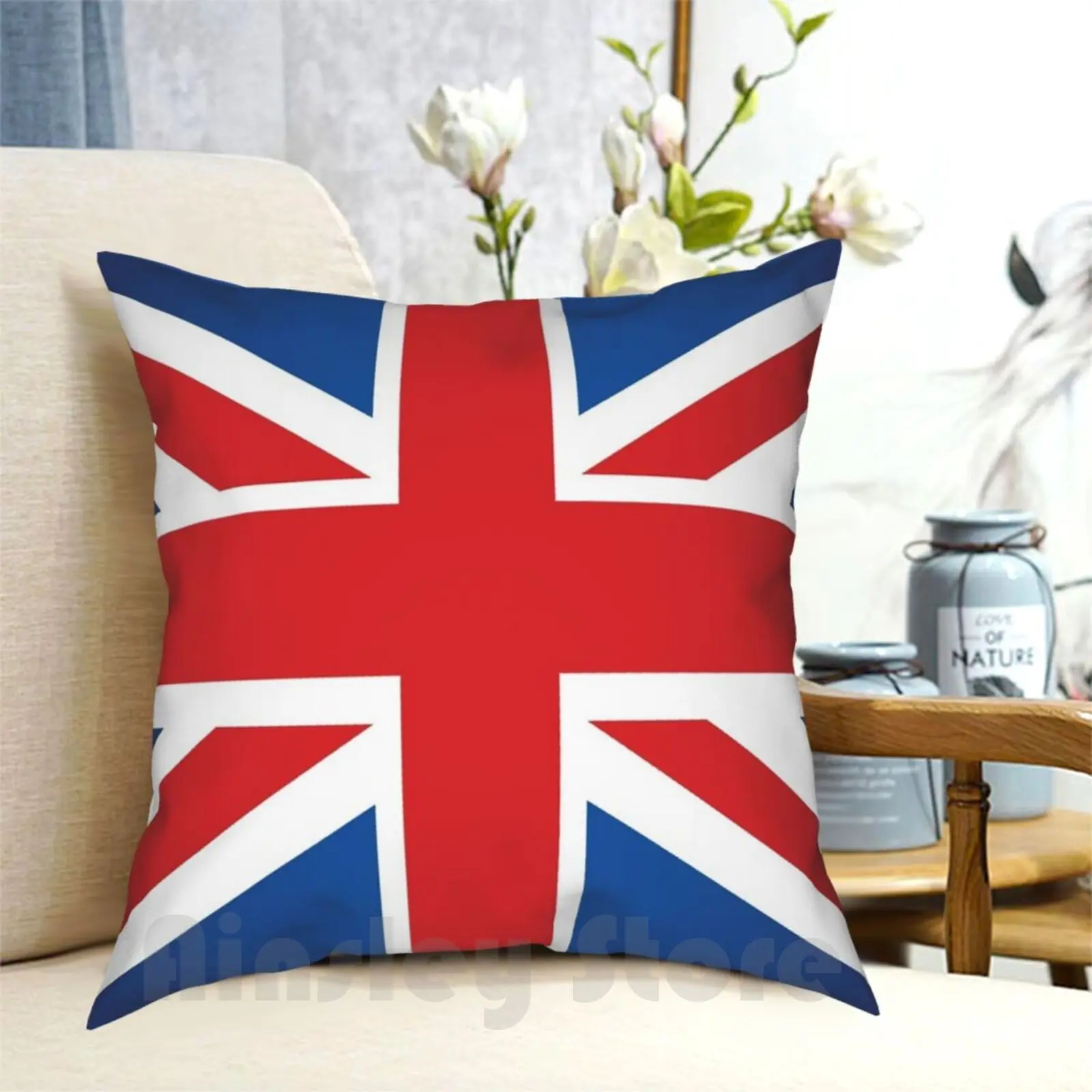 Uk Flag Pillow Case Printed Home Soft Throw Pillow Uk United Kingdom Flag England Britain British Royal Pom English Eu